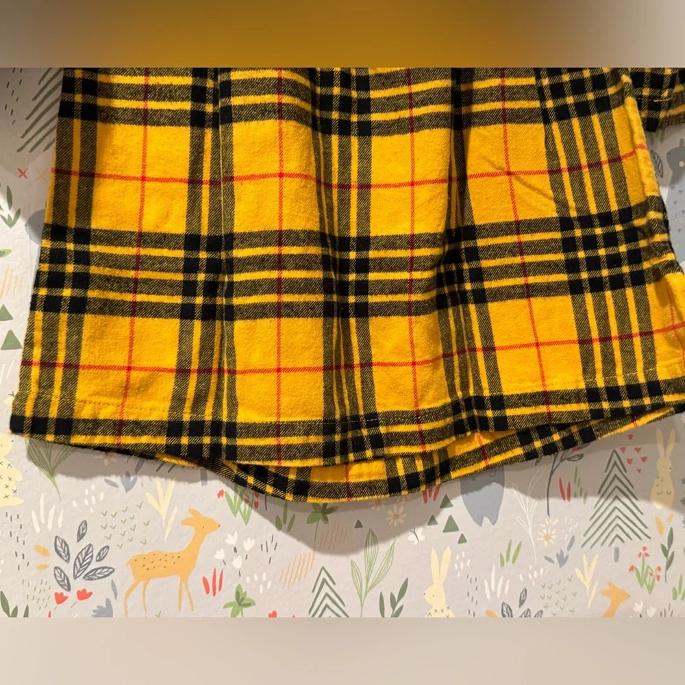 Hanna Andersson Yellow Plaid/Tartan Hanukkah Christmas Dress 2T Yellow Plaid